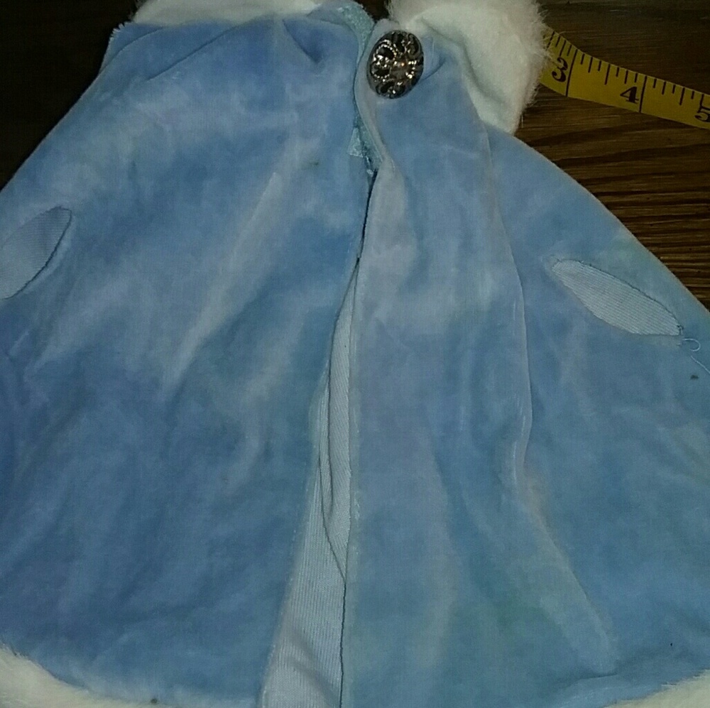 Vintage Baby Blue Newborn Shawl Coat Cover Fur